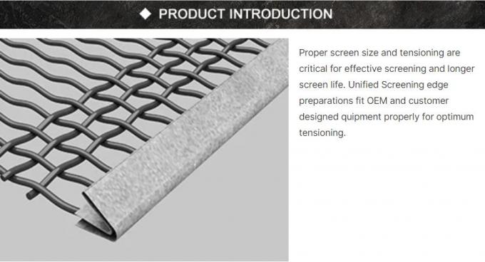 Черный тканевый дробилка вибрирующая сетка Screen Mesh Rock Shaker Высокоуглеродистая сталь 65 Манганец 1